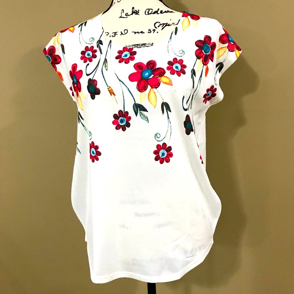 HP🎉 SHEIN | Floral Print Short Sleeve Top